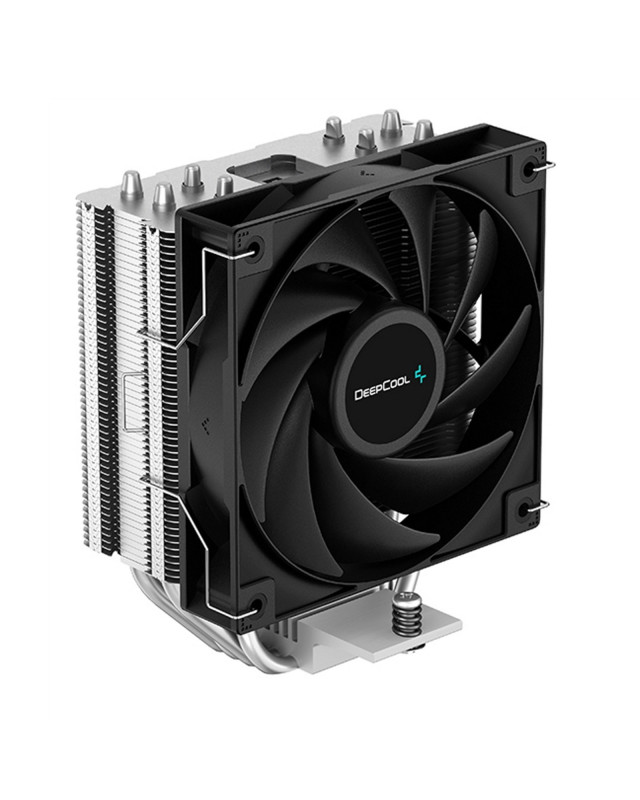 DeepCool AG400 Fan CPU Cooler, Universal Socket, High Efficiency 120mm PWM Cooling Black Fan, 2000RPM, 4 Heat Pipes, 220W Heat Dissipation Power, Unique Matrix Fin Design, Intel LGA 1700 Bracket Included