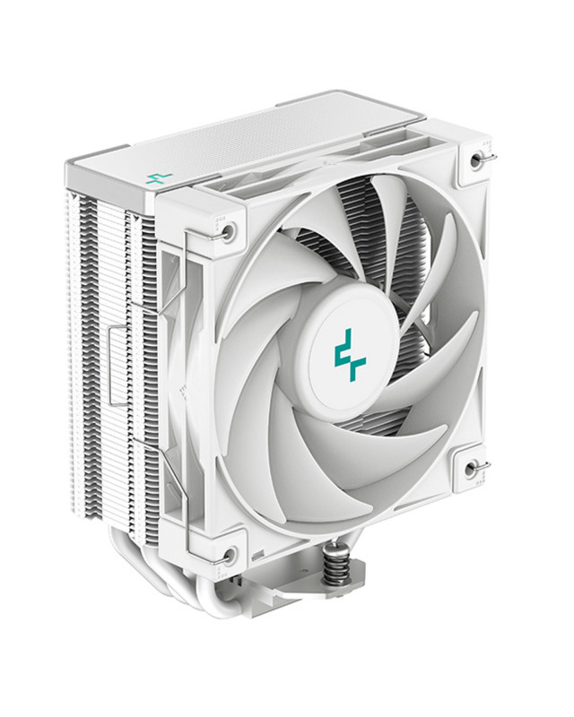 DeepCool AK400 WH Fan CPU Cooler, Universal Socket, High Performance 120mm Silent Hydro Bearing PWM White Fan, 1850RPM, 4 Heat Pipes, Unique Matrix Fin Design, White Version, Intel LGA 1700 Bracket Included
