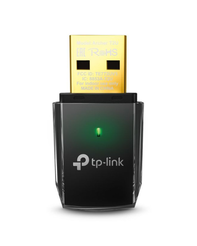 TP-LINK (Archer T2U) AC600 Wireless Dual Band USB Adapter, Advanced Security