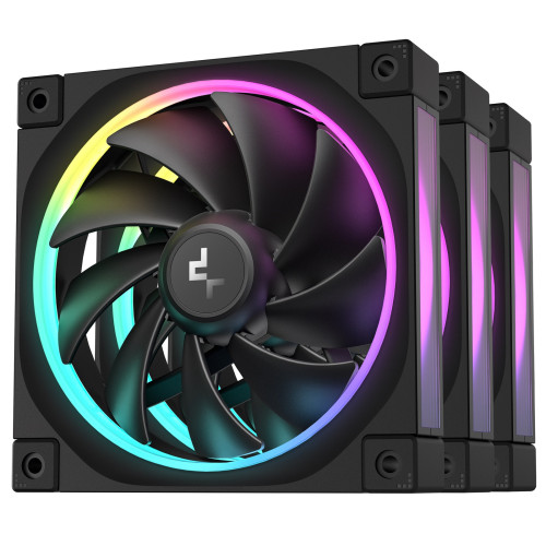 DeepCool FL12 120mm PWM 3 Pack Fan - High Performance, Low Noise, Fluid Dynamic Bearing, 36 ARGB LEDs, 500-2150 RPM, 55 CFM Airf