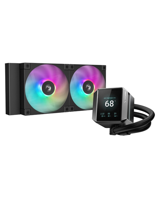DeepCool Mystique 240 CPU Cooler, ARGB, Personalized Cooling with 2.8" TFT LCD Screen and Enhanced Pump Performance, 5 year warranty