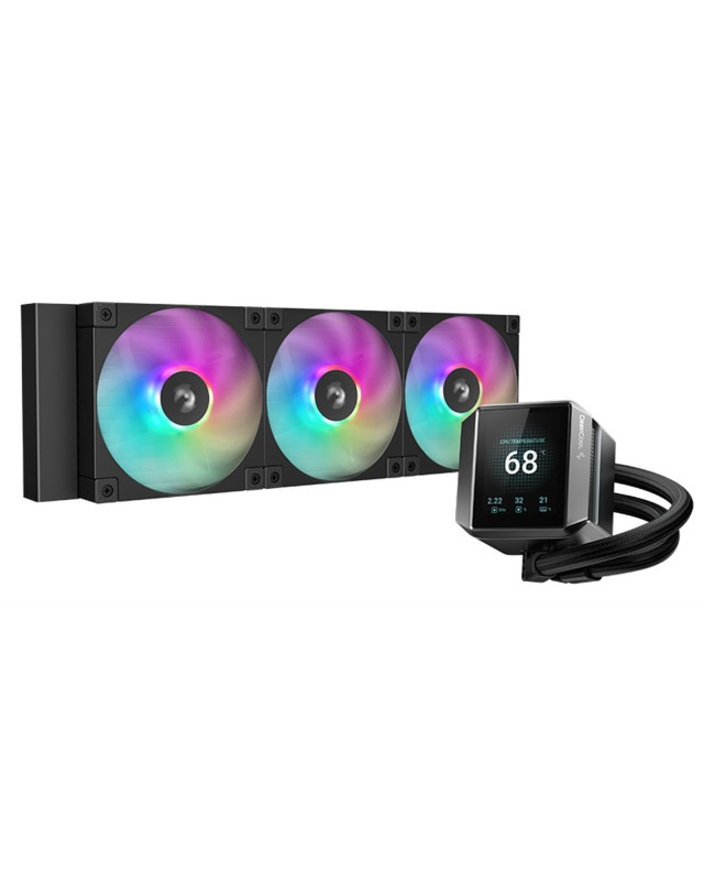 DeepCool Mystique 360 CPU Cooler, ARGB, Personalized Cooling with 2.8" TFT LCD Screen and Enhanced Pump Performance, 5 year warranty