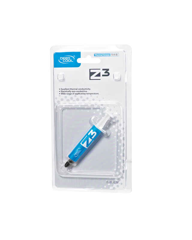 DeepCool Z3 Thermal Compound Syringe, 6.5g, Silver Grey, High Performance with Excellent Thermal Conductivity, High Compatibility for Most CPU Coolers
