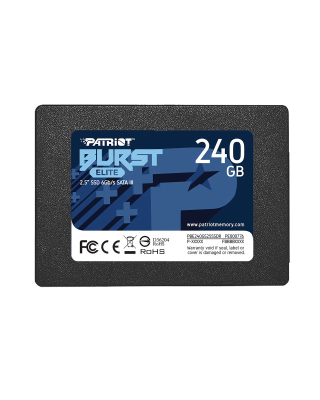 Patriot Elite (PBE240GS25SSDR) 240GB 2.5 Inch SSD, Sata 3 Interface, Read 450MB/s, Write 320MB/s,3 Year Warranty