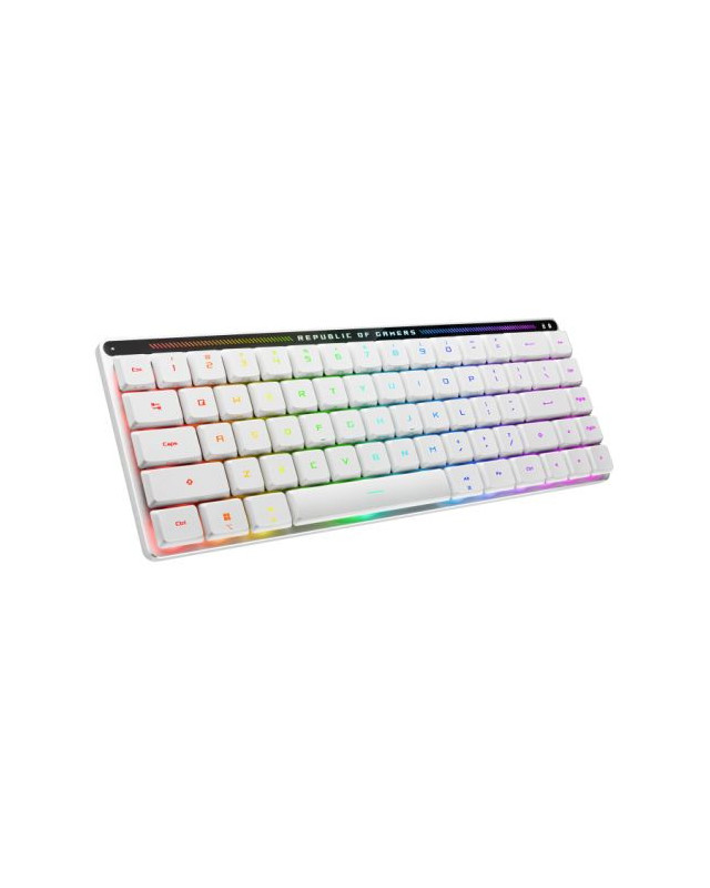 Asus ROG Falchion RX Low Profile Compact 65% Mechanical RGB Gaming Keyboard, Wireless/USB, ROG RX Red Switches, Per-key RGB Lighting, Touch Panel, 430-hour Battery Life