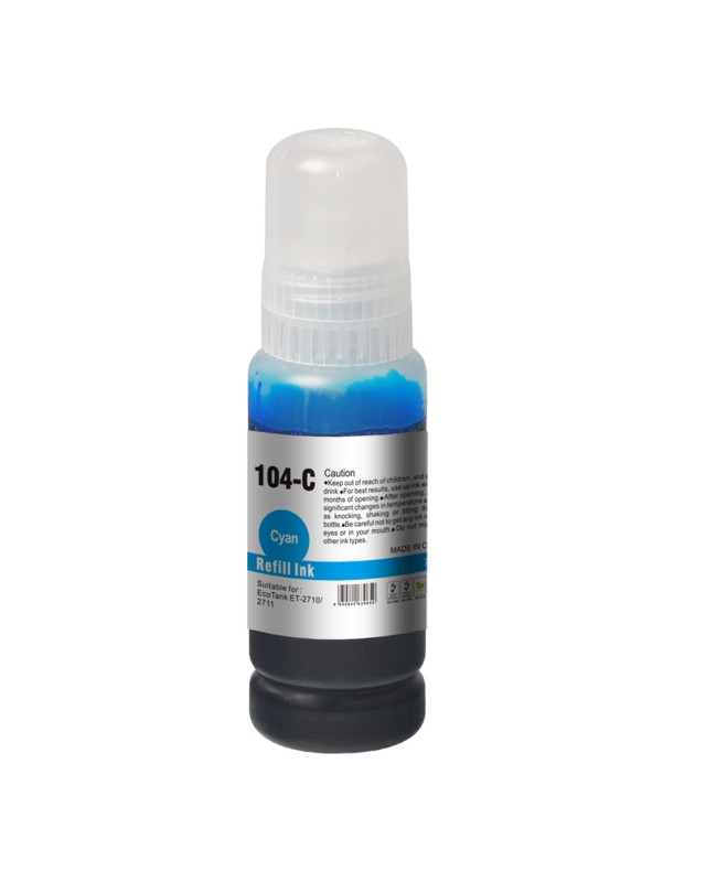 InkLab 104 Epson Compatible EcoTank Cyan Ink Bottle