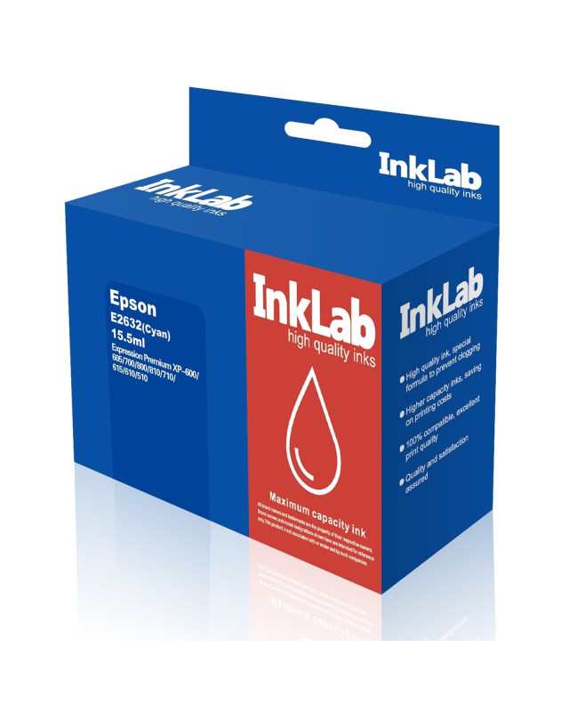 InkLab 2632 Epson Compatible Cyan Replacement Ink