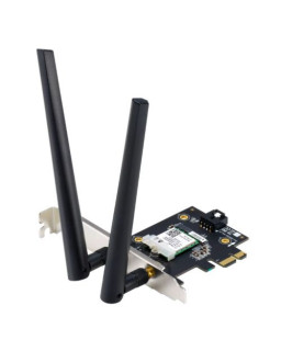 Asus (PCE-AXE5400) AXE5400 Wi-Fi 6E Tri-Band PCI Express Adapter, Bluetooth 5.2, OFDMA & MU-MIMO