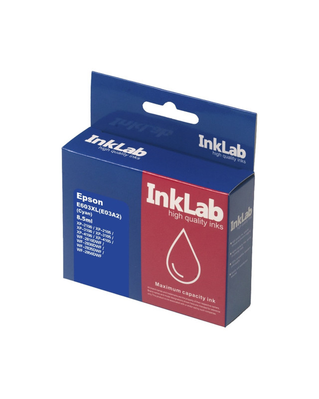 InkLab 603XL Epson Compatible Cyan Replacement Ink