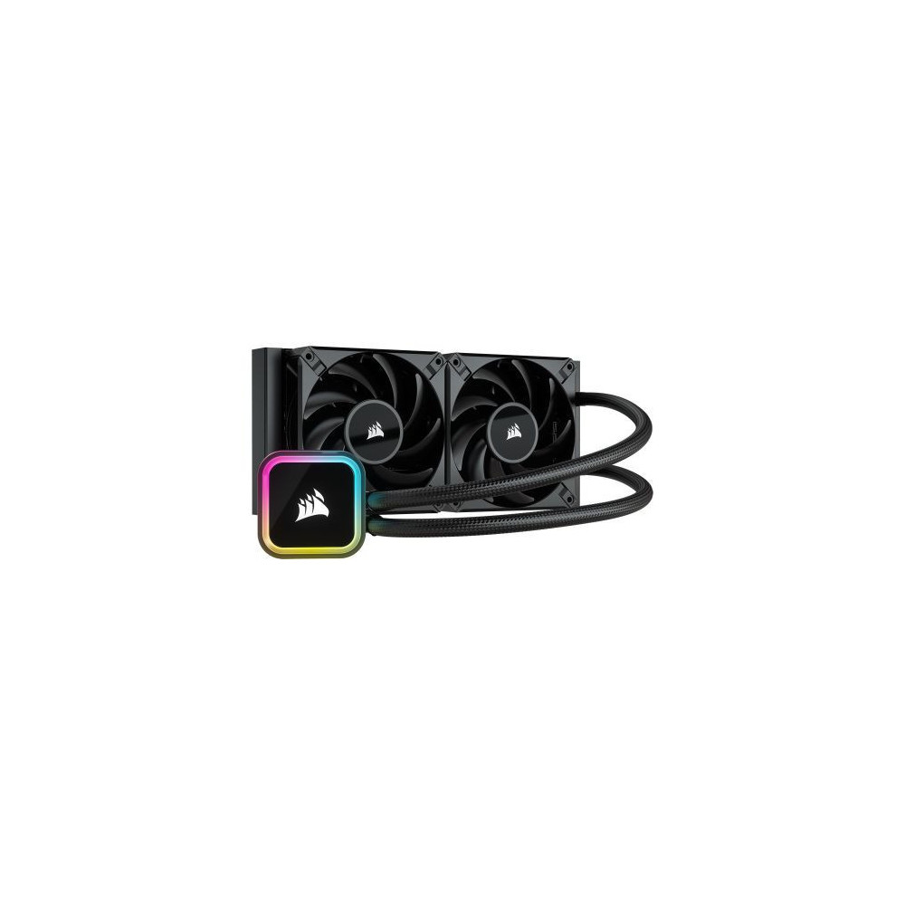 Corsair iCUE H100i RGB ELITE 240mm Liquid CPU Cooler, RGB Pump Head, 2 x 12cm AF ELITE PWM Fans