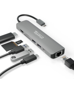 Plugable USBC-7IN1E Portable USB-C Ethernet Docking Station