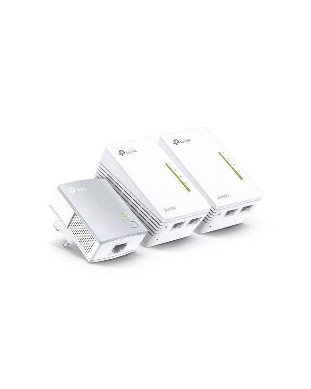 TP-LINK (TL-WPA4220T KIT) 300Mbps AV600 Wireless N Powerline Adapter Triple Kit