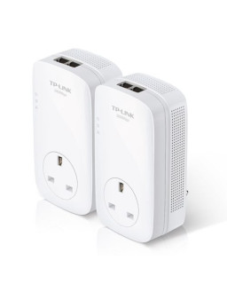 TP-LINK (TL-PA9020P KIT) AV2000 GB Powerline Adapter Kit, AC Pass Through, 2 Ports