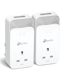 TP-LINK (PG2400P KIT) Wired 1428Mbps G.hn2400 Powerline Adapter Kit, AC Pass Through, 2-Port, Power Saving Mode