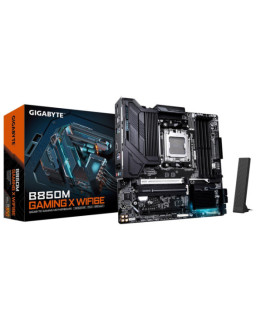 Gigabyte B850M GAMING X WIFI6E AMD AM5 Socket Motherboard, Micro-ATX, 4x DDR5 Slots, 2x M.2 Sockets, 2x USB-C Port, Fitted I/O Shield, 2.5GbE LAN, Wi-Fi 6E, 2x DisplayPorts / 1x HDMI Port