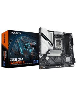 Gigabyte Z890M GAMING X Intel 1851 Socket Motherboard, Micro-ATX, 4x DDR5 Slots, 3x M.2 Sockets, 1x USB-C Port, Fitted I/O Shield, 2.5GbE LAN, 2x DisplayPorts / 1x HDMI Port
