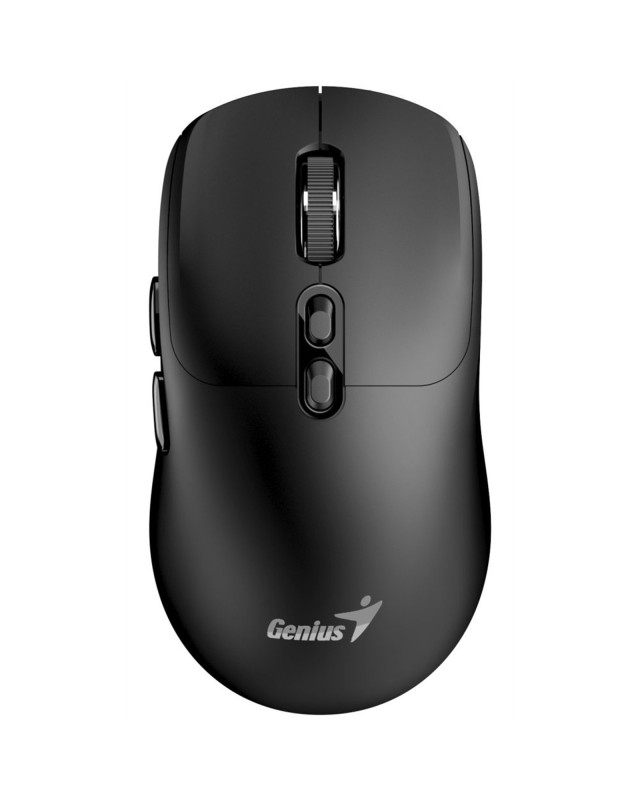 Genius AI Copilot Wireless Bluetooth Silent Mouse, Blutooth & 2.4 GHz, Adjustable DPI levels up to 16000 DPI, 7 Button with Scroll Wheel, Black
