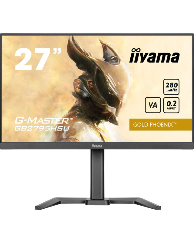 iiyama G-MASTER GB2795HSU-B1 27 inch IPS Monitor, Full HD, 0.2ms, HDMI, DisplayPort, HDCP, USB Hubx4, Freesync, 280Hz, Speakers, Black, Internal PSU, Height Adjust, Pivot, VESA