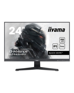 iiyama G-MASTER GB2445HSU-B1 24 inch IPS Monitor, Full HD, 1ms, HDMI, DisplayPort, USB Hubx2, Freesync, 100Hz, Speakers, Black, Internal PSU, VESA, Height Adjustable, Swivel