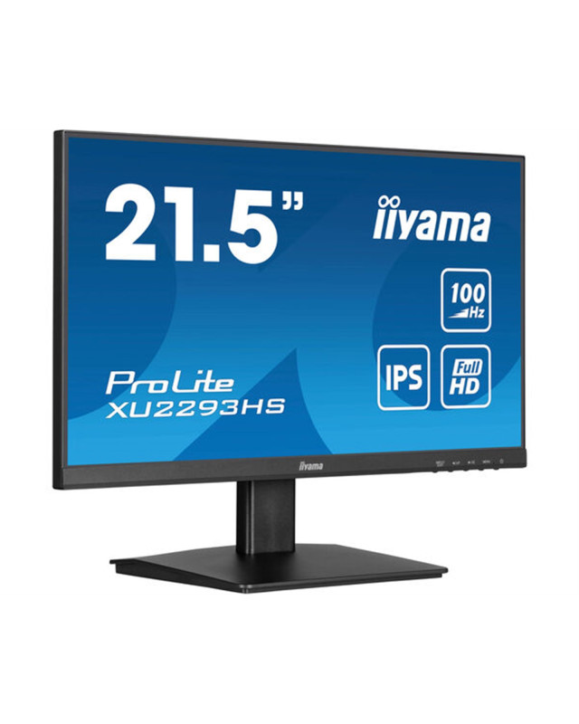 iiyama PROLITE XU2293HS-B6 22 inch IPS Monitor, Full HD, 1ms, HDMI, DisplayPort, Freesync, 100Hz, Speakers, Black, Internal PSU, VESA