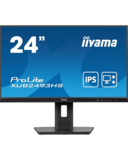 iiyama Prolite XU2493HS-B6 24 inch IPS Monitor, Full HD, 1ms, HDMI, DisplayPort, 100Hz, Speakers, Black, Internal PSU, VESA