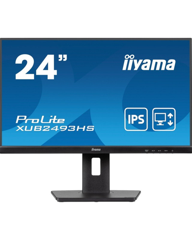 iiyama Prolite XU2493HS-B6 24 inch IPS Monitor, Full HD, 1ms, HDMI, DisplayPort, 100Hz, Speakers, Black, Internal PSU, VESA