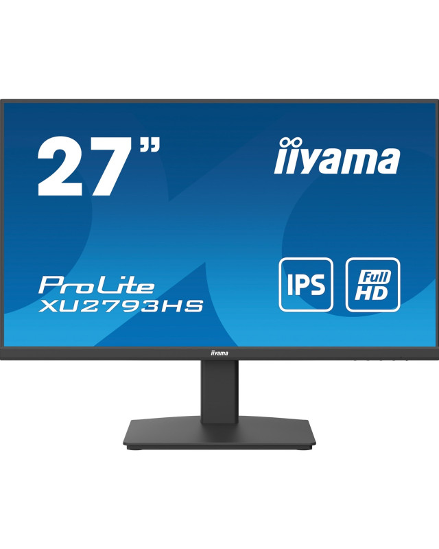 iiyama Prolite XU2793HS-B7 27 inch Frameless IPS Monitor, Full HD, 1ms, HDMI, DisplayPort, 100Hz, Speakers, Black, Internal PSU, VESA