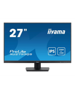 iiyama Prolite XU2793QS-B7 27 inch IPS Monitor, WQHD, 1ms, HDMI, DisplayPort, 100Hz, Speakers, Black, Internal PSU, VESA