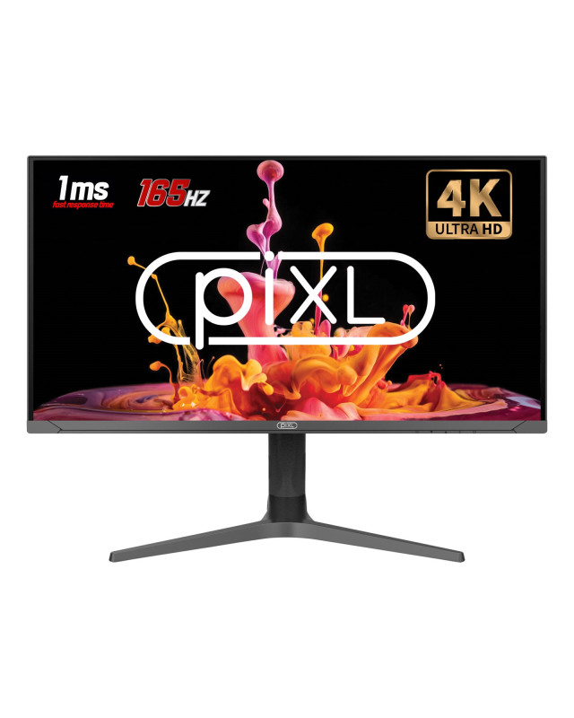 piXL CM32G7 32 Inch 4K IPS Monitor, 165Hz, 1ms, Frameless, Freesync, G-Sync, HDMI, DisplayPort, USB-C, USB-A x 2 With Audio Port, Black, RGB Lighting, VESA Mount, Height Adjustable, 3 Year Warranty