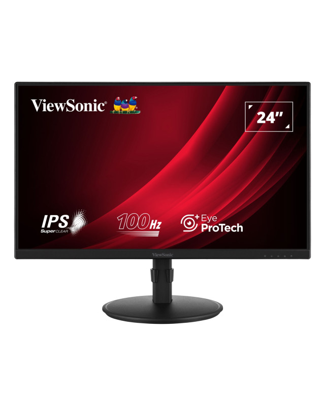 Viewsonic VA2408-HDJ 24 Inch IPS Monitor, Full HD, 100Hz, 5ms, VGA, HDMI, Display Port, Height Adjust, Pivot, Swivel, Int PSU, VESA