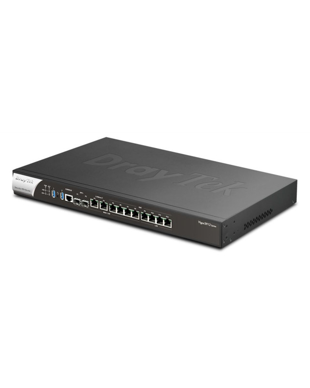 DrayTek V3912S-K Vigor 3912S Wired 12.5Gb Enterprise Grade Multi-WAN Firewall Router with 256GB SSD for Linux Applications