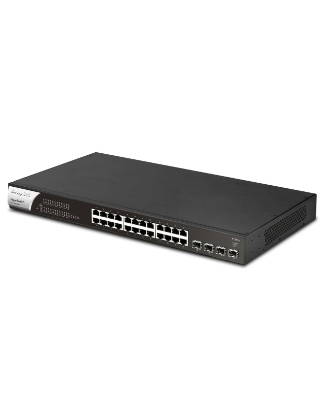 DrayTek VSP1281X-K VigorSwitch P1281x 24 Port Gigabit POE Smart Managed Switch with 4x 10GbE SFP Ports