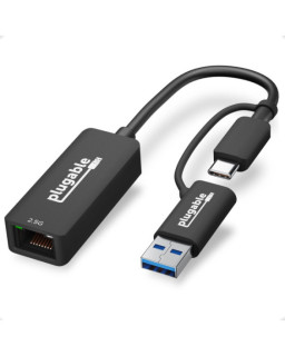 Plugable USBC-E2500 USB-A/USB-C to 2.5GbE Gigabit Ethernet Adapter