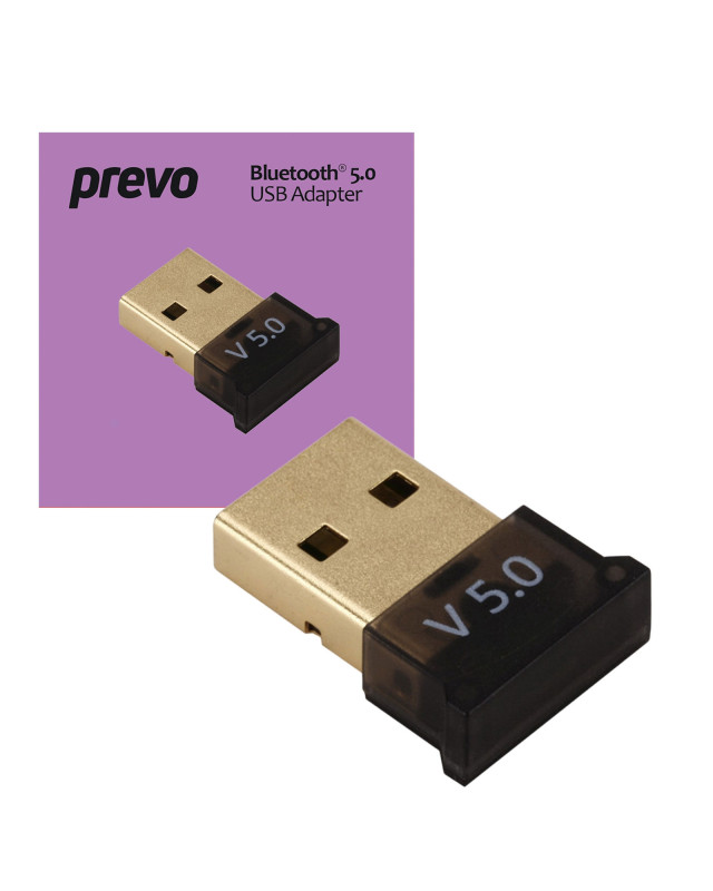 Prevo USBBT Bluetooth 5.0 USB Adapter