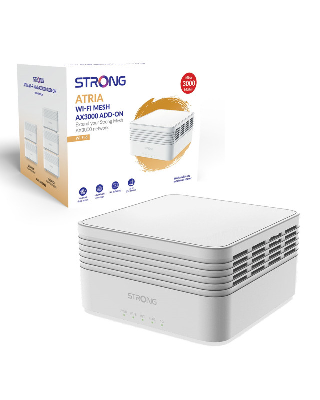 Strong MESHAX3000ADDUK AX3000 Whole Home Wi-Fi 6 Mesh System/Additional Unit (1 Pack) - 1,600sq.ft Coverage
