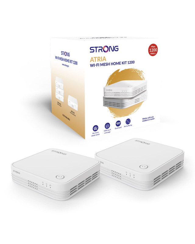 Strong MESHKIT1200UK(DUO) AC1200 Whole Home Wi-Fi Mesh System (2 Pack) - 3,300sq.ft Coverage