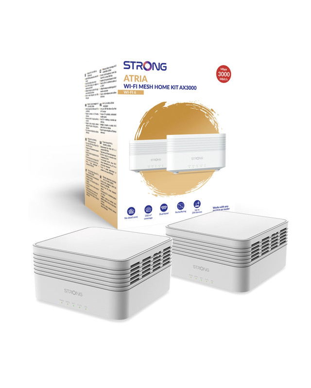 Strong MESHKITAX3000UK AX3000 Whole Home Wi-Fi 6 Mesh System (2 Pack) - 3,300sq.ft Coverage