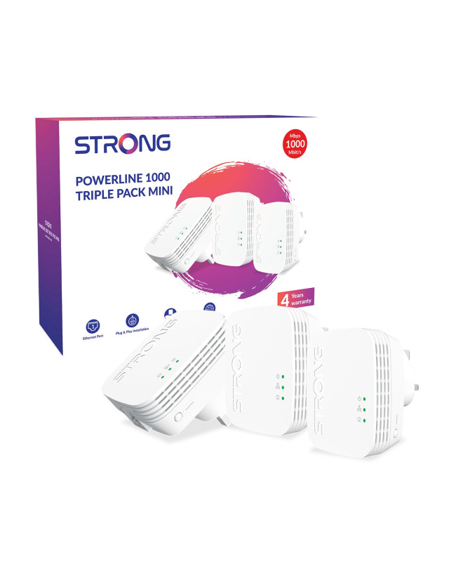 Strong POWERL1000TRIMINIUK AV1000 Mini Powerline Kit Triple Pack (3 Pack)