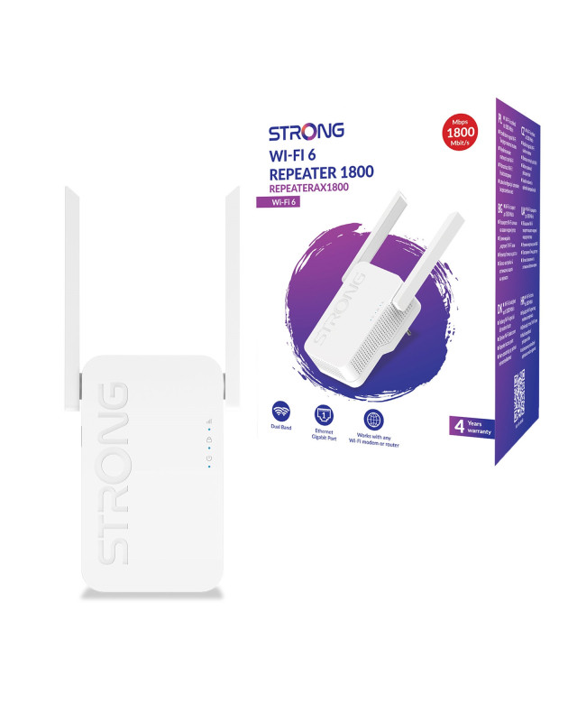 Strong REPEATERAX1800UK AX1800 WI-FI Range Extender/Repeater