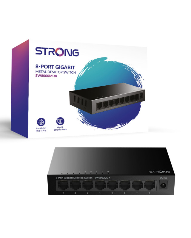 Strong SW8000MUK 8 Port Gigabit Switch (Metal)