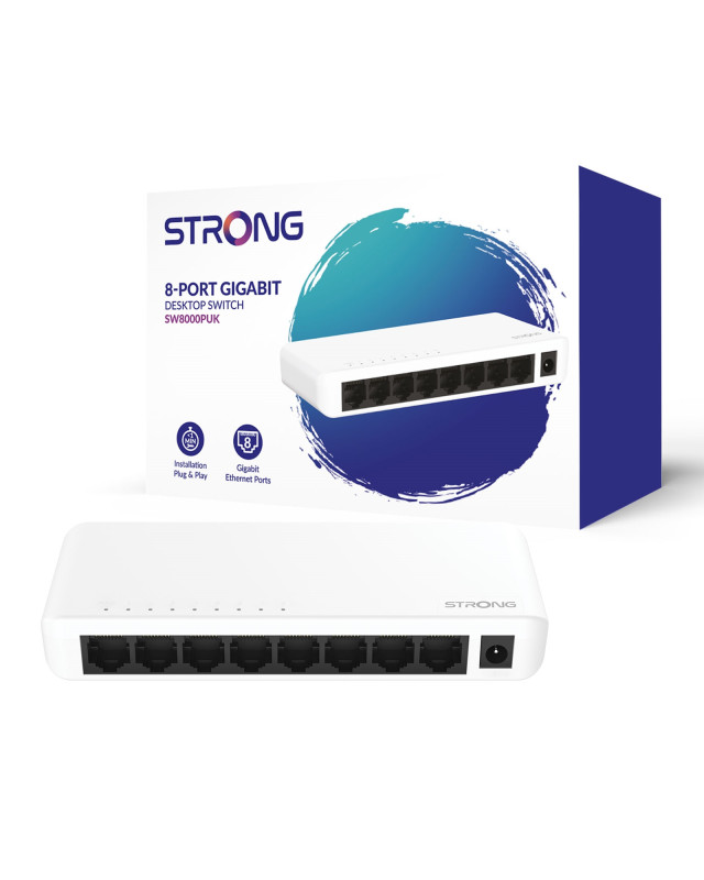 Strong SW8000PUK 8 Port Gigabit Switch (Plastic)