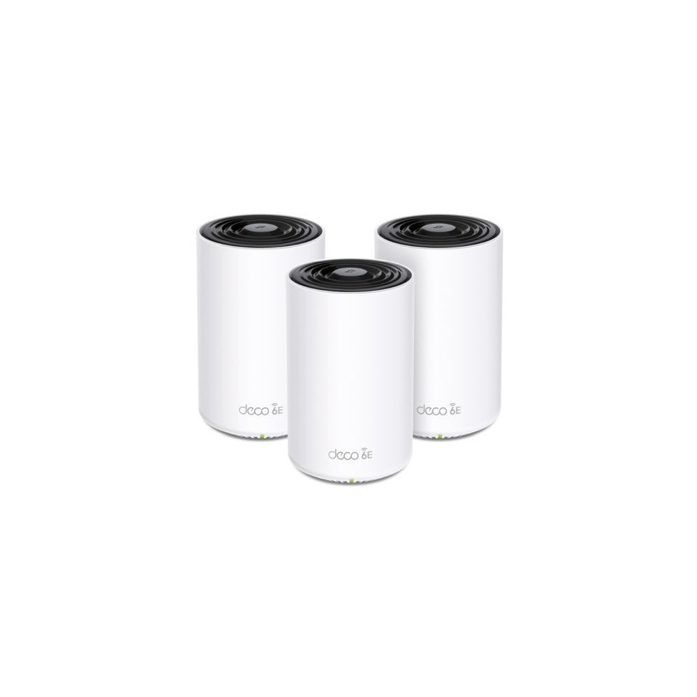 TP-LINK (DECO XE75) AXE5400 Wi-Fi 6E Tri-Band Mesh System, 3 Pack, AI-Driven Mesh, 3 x LAN on each Unit, Voice Control