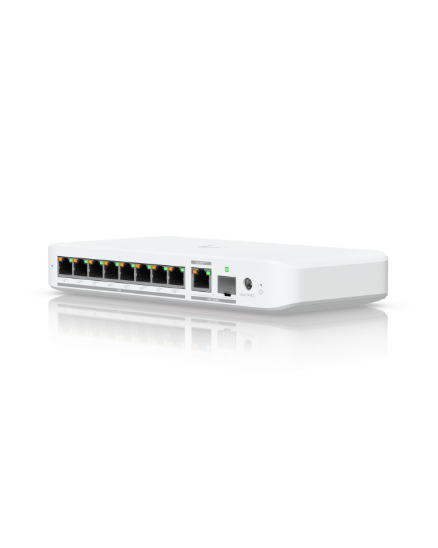 Ubiquiti USW-FLEX-2.5G-8-POE UniFi Flex 2.5G Ultra Compact 8 Port POE/USB-C Powered POE++ Managed Switch