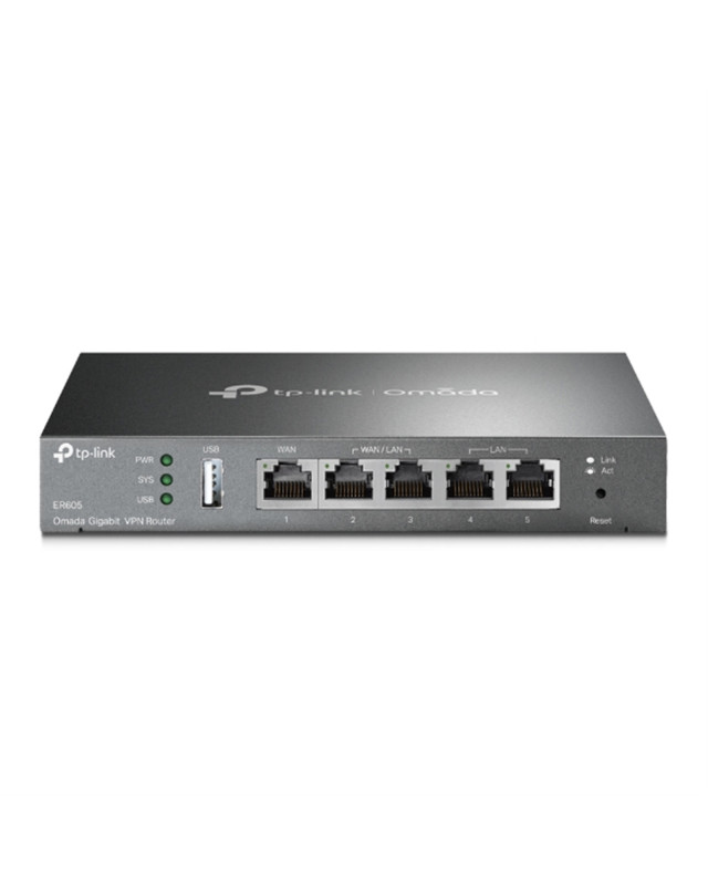 TP-LINK (TL-ER605) Omada Gigabit VPN Router, Omada SDN, 5x GB LAN, Up to 4x WAN, Abundant Security Features