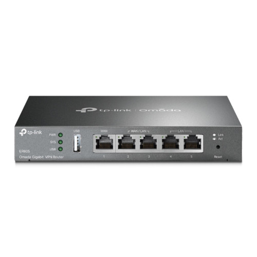 TP-LINK (TL-ER605) Omada Gigabit VPN Router, Omada SDN, 5x GB LAN, Up to 4x WAN, Abundant Security Features