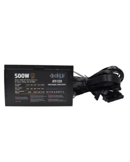 CRONUS 500W ATV ECO PSU, 120mm Silent Cooling Fan, 80 PLUS Bronze, Non Modular, Flat Black Cables, White Box