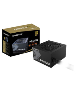GIGABYTE P650G 650W PSU, 120mm Silent Hydraulic Bearing Fan, 80 PLUS Gold, Non Modular, UK Plug, 100% Japanese Capacitors, Single +12V Rail