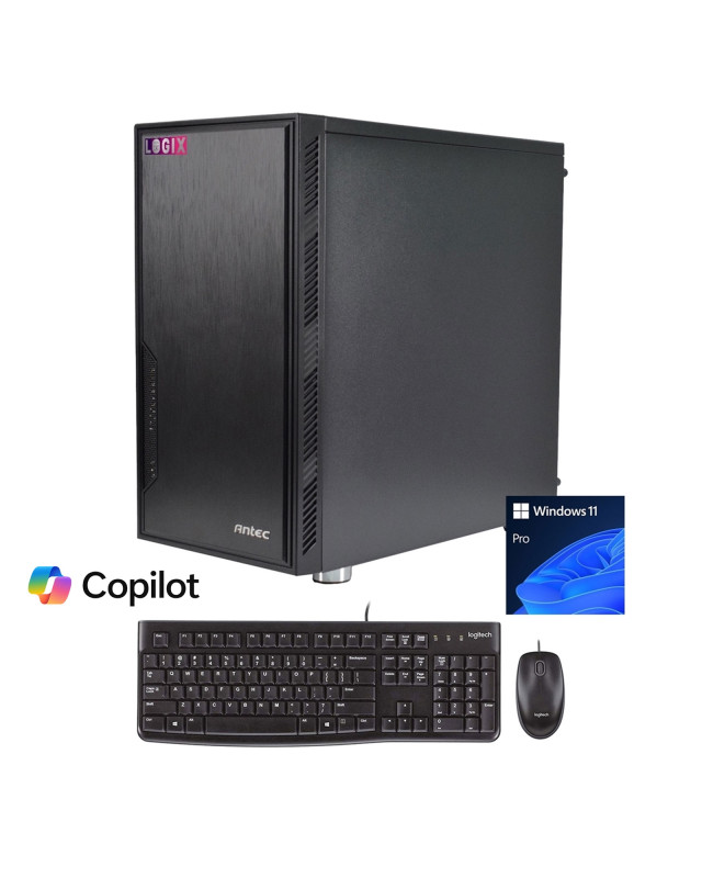 LOGIX Intel Core i3 12th Gen Quad Core 8GB RAM with 500GB SSD Wireless Business / Education Desktop PC with Windows 11 Pro plus Keyboard & Mouse