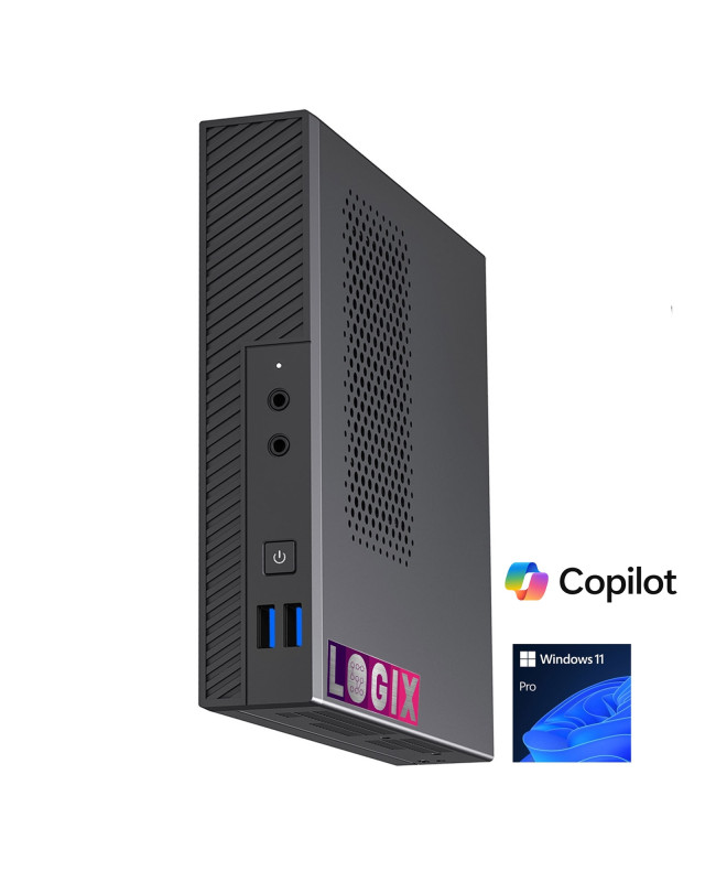 LOGIX 12th Gen Intel i5 6 Core 4.40GHz 1 Litre Mini Business / Security PC for Alarm & Door Entry Systems with 8GB RAM, 250GB NVMe SSD, Windows 11 Pro, Keyboard & Mouse