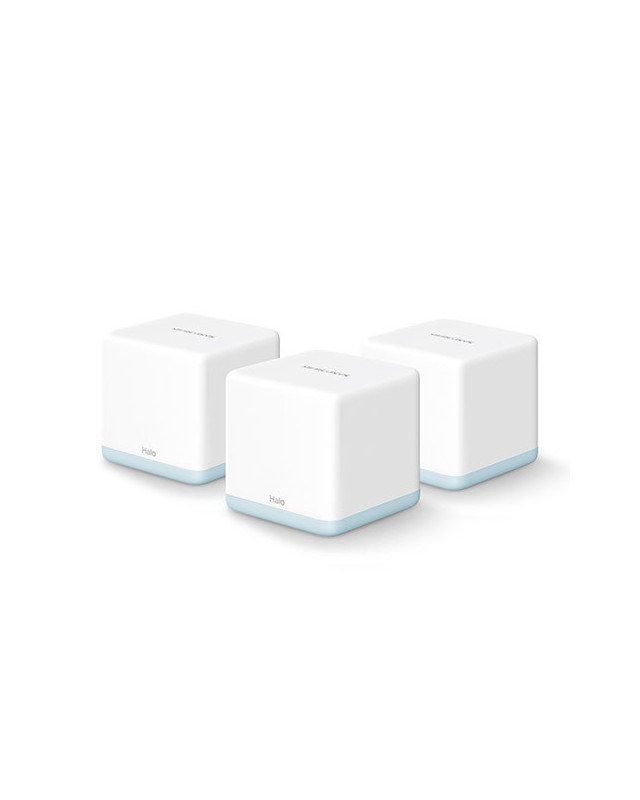 Mercusys (HALO H30 3-Pack) AC1200 Whole-Home Mesh Wi-Fi System, Dual Band, 2x 10/100 LAN on each Unit, AP Mode